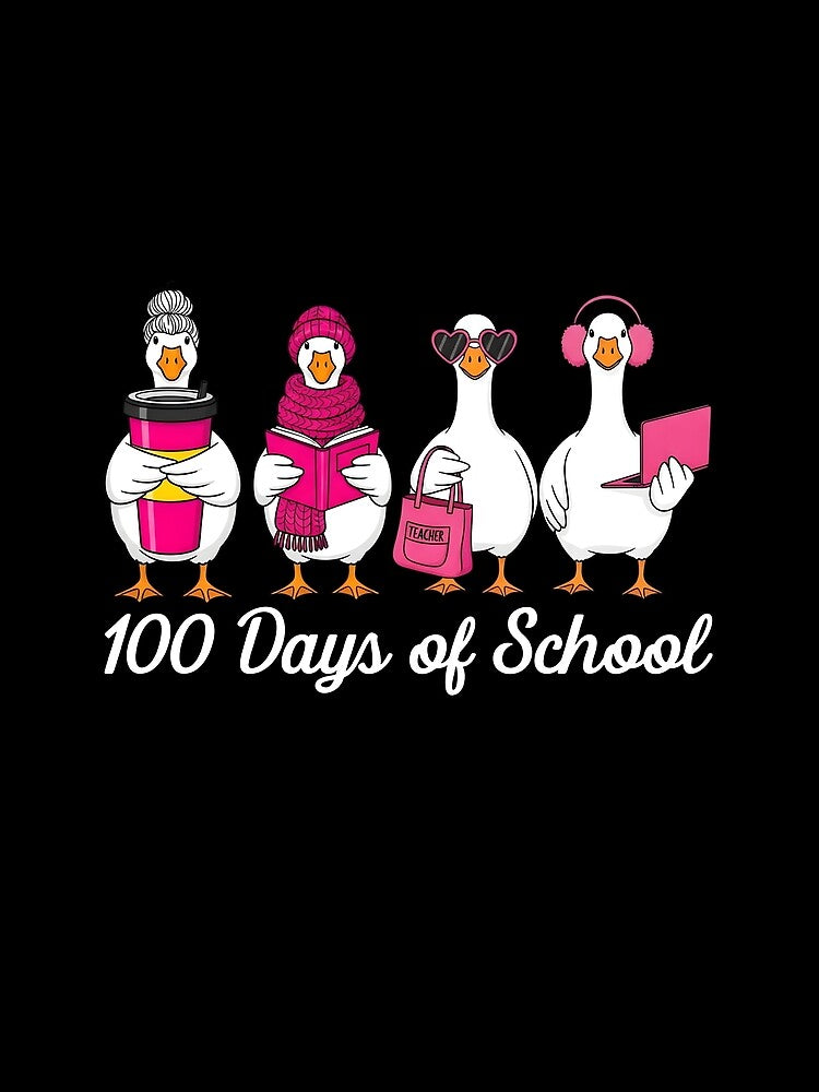 100 Days of School Goose School Teacher Goose by KroghDs