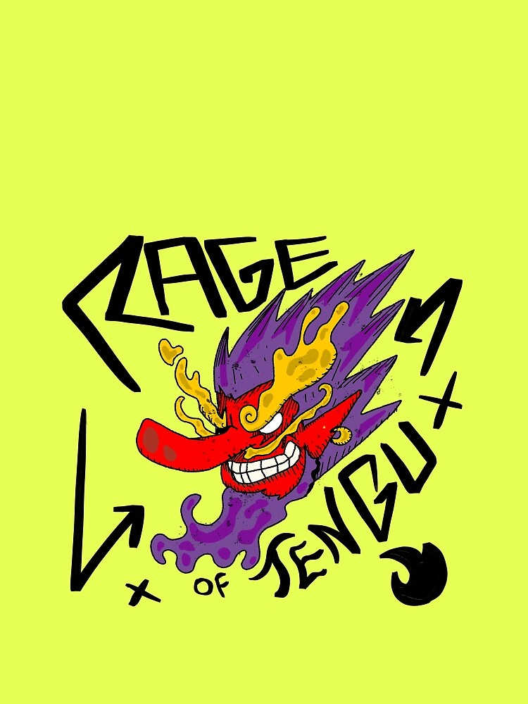 Rage of Tengu — Japanese Demon Mask Street Art by Draconicos