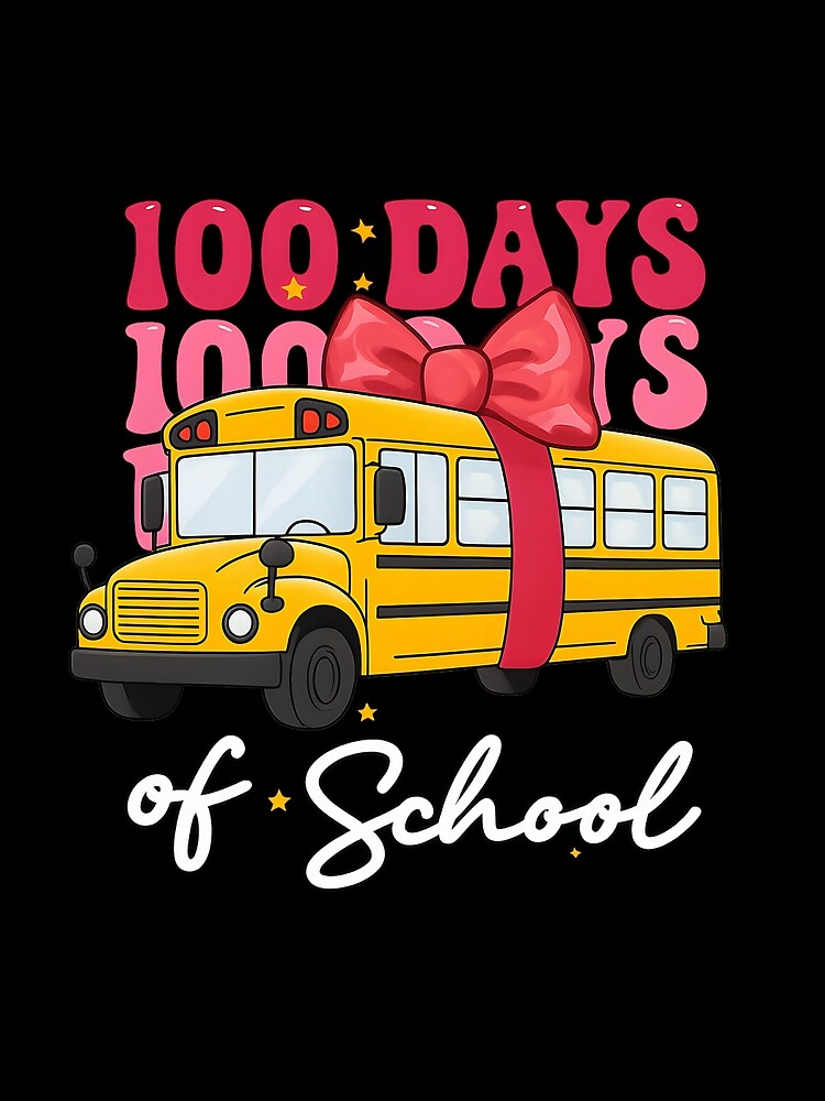 100 Days of School Bus Bow by Artify Works