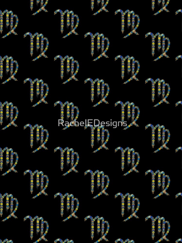Spirograph Virgo Zodiac Horoscope Symbol by RachelEDesigns