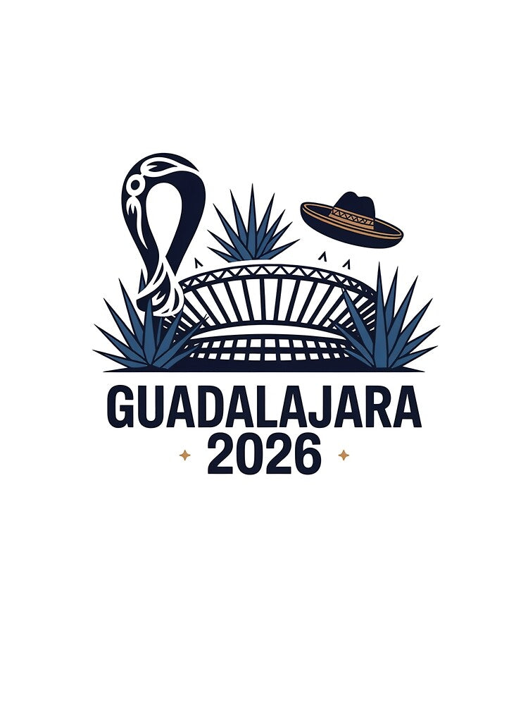 Guadalajara 2026  Mexico Football Soccer Souvenir T-Shirt V14 by DarylWelsh2024