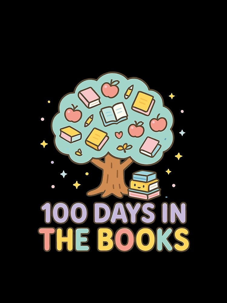100 Days in the Books – Cute Book Tree 100th day of school by RyuEssence