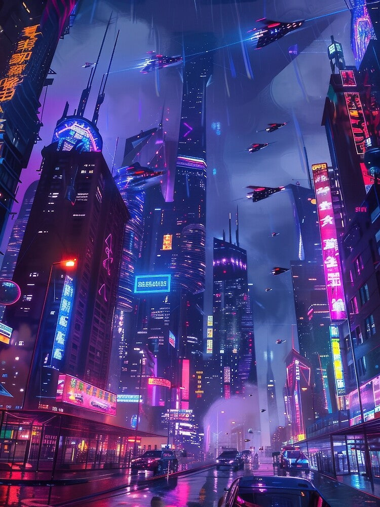 Neon Dreams in the City by JedsOnline