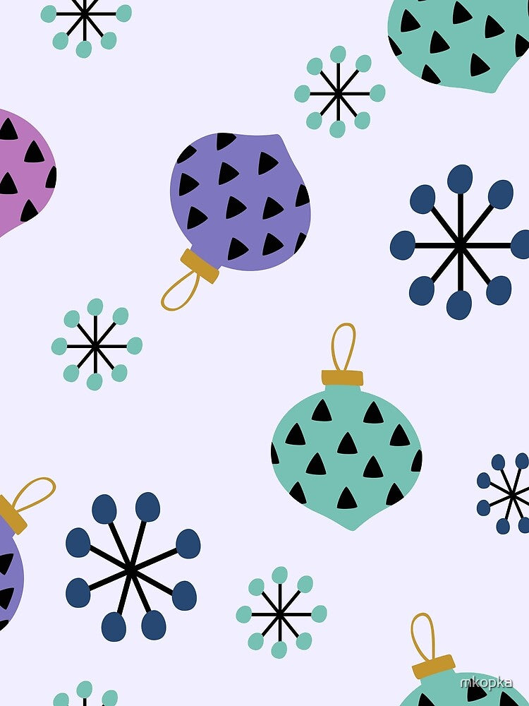 Fun purple themed Christmas Ornaments - Pattern by mkopka