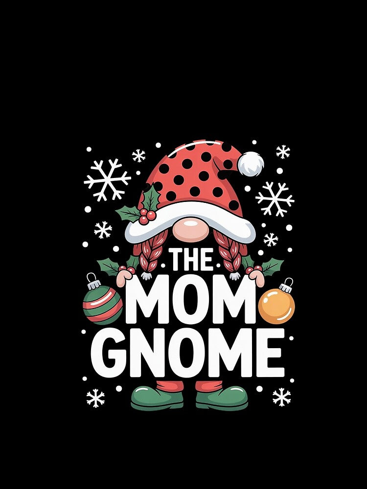 Mom Gnome Buffalo Plaid Matching Family Christmas by MinaReinger