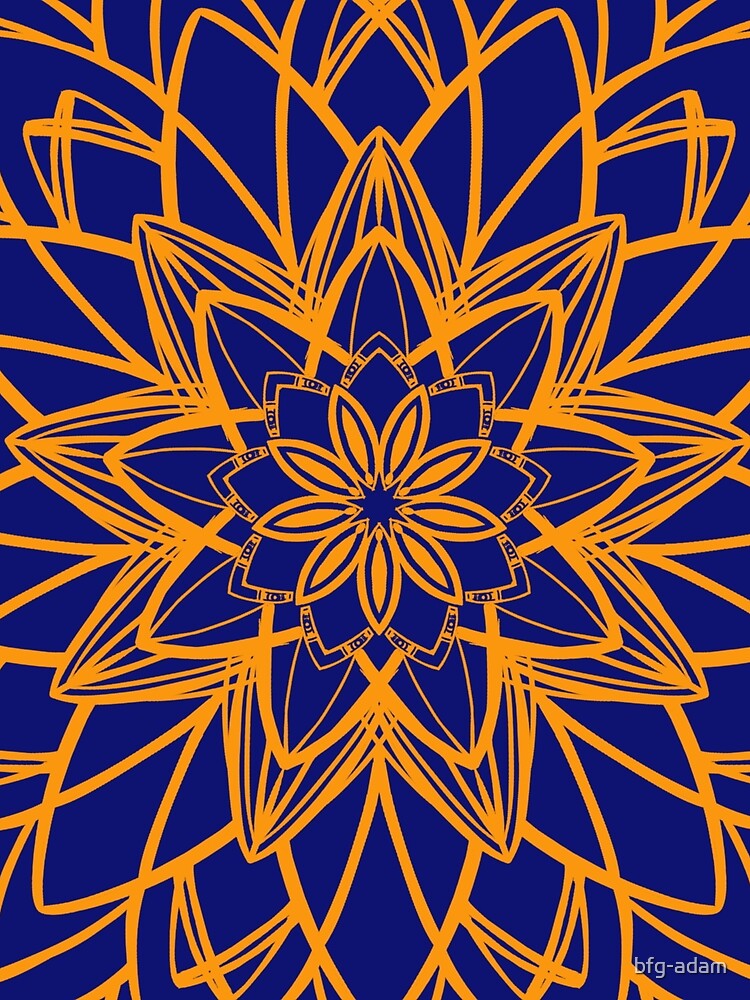 Navy 8 Petal Mandala Sacral by bfg-adam