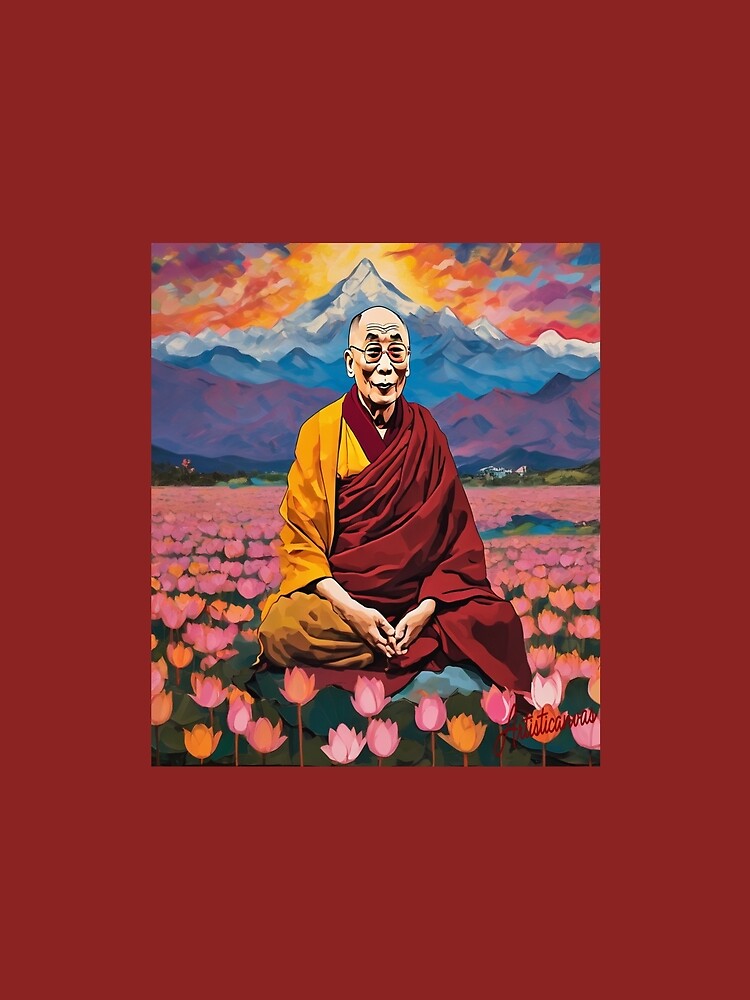 "Dalai Lama: Serene Sunset Meditation" by Artisticanvas
