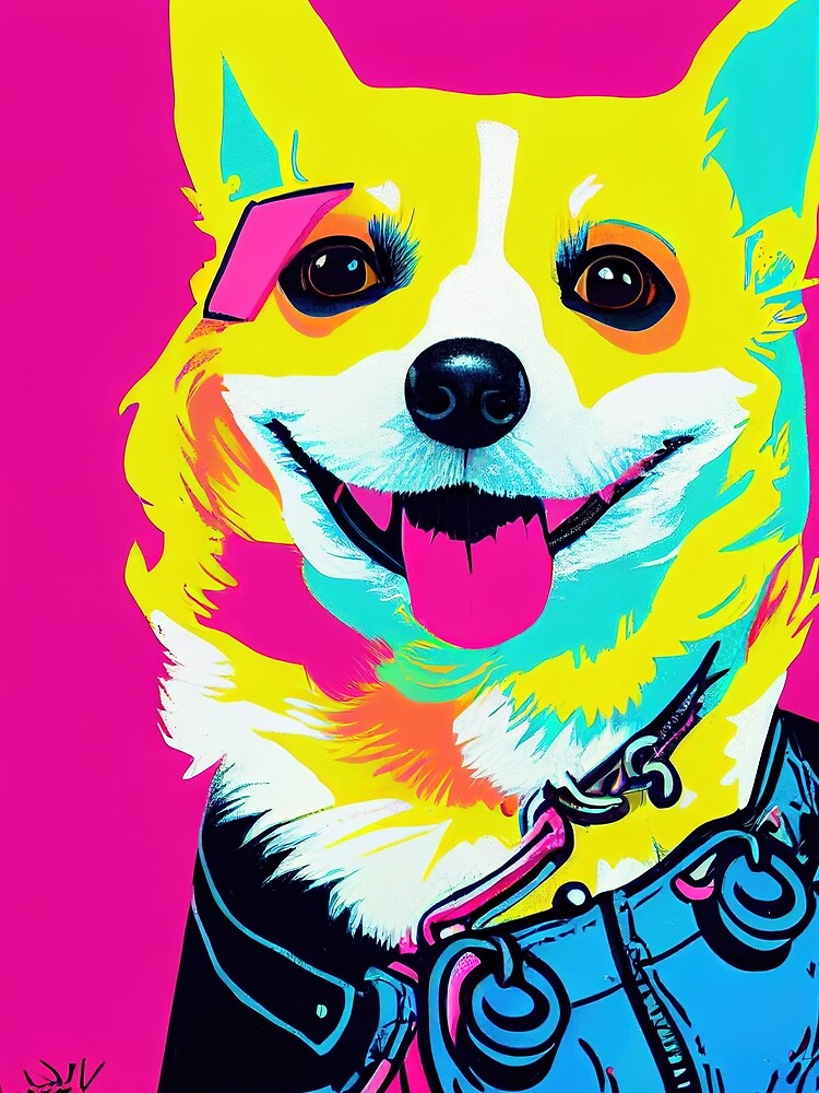 Happy Pop Art Corgi by Aliveforfun