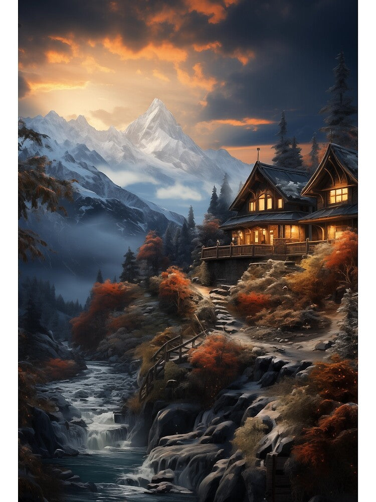 Dream House on the Mountain by Witoon077