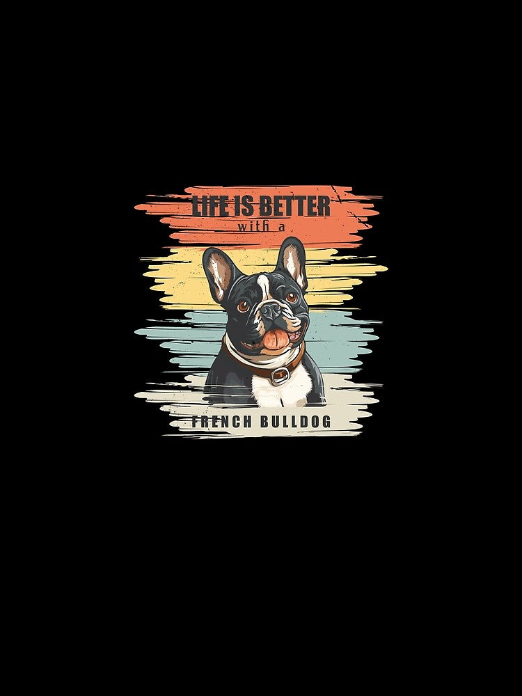 Vintage French Bulldog Quotes Design illustration by Hansani Nuwanmini Jayawickrama