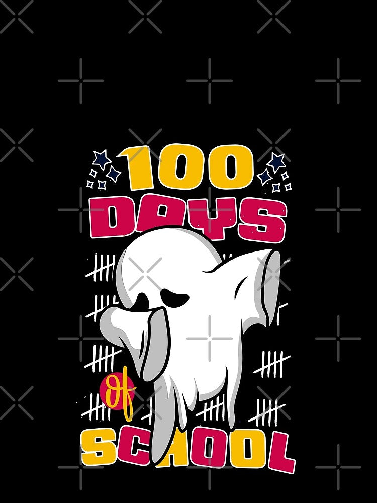 100 Days of school featuring a Cute Dabbing ghost #5 by XYDstore