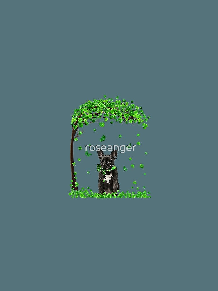 French Bulldog Irish Shamrock Dog by roseanger