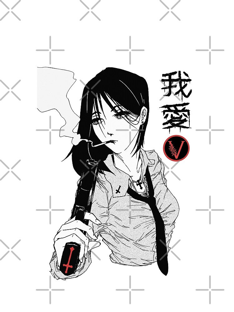 Vapmpire Hunter Japanese Vaporwave Spooky Style by OWLvision33