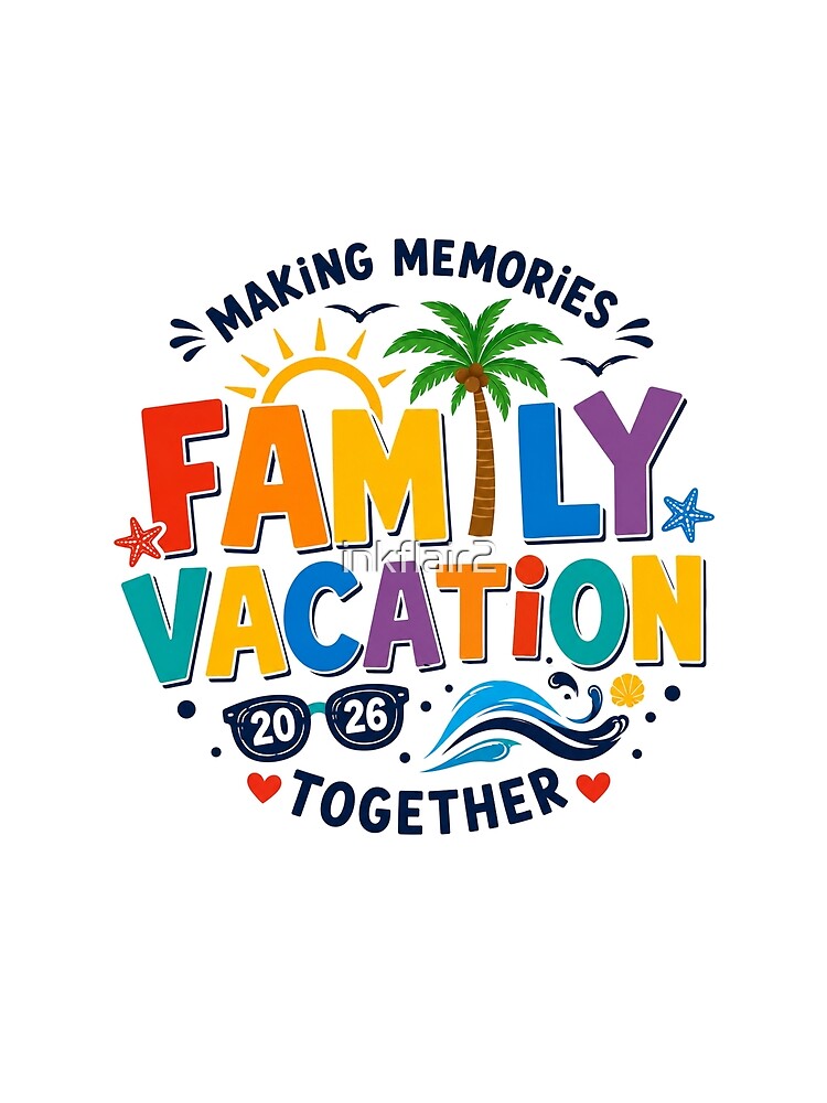 Making Memories Family Vacation Tropical Summer Trip Design by inkflair2