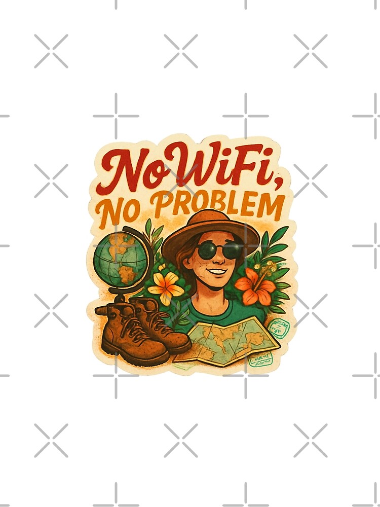 No Wifi No Problem Adventure Vintage Travel by Retro-Anime9