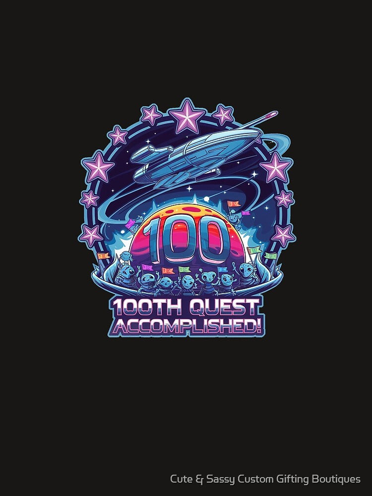 100 Days of School 100th Quest Accomplished by Cute & Sassy Custom Gifting Boutiques