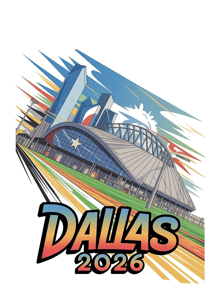 Dallas 2026 Texas Soccer Souvenir T-Shirt V19 by DarylWelsh2024
