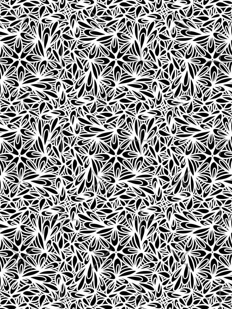 Abstract Doodle Line Art | Black and White by wordznart