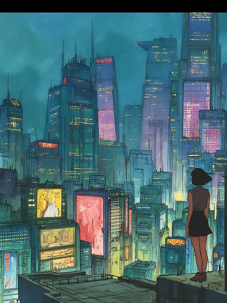 Dystopian Cyberpunk Anime City by bapupa