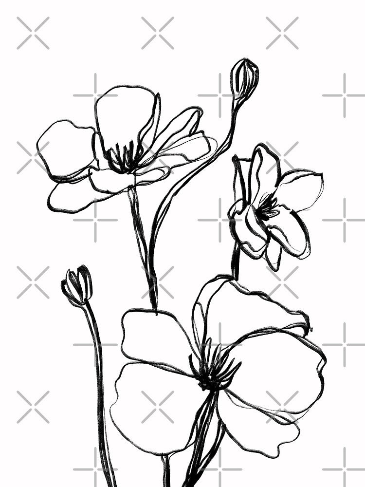One line flower by trajeado14