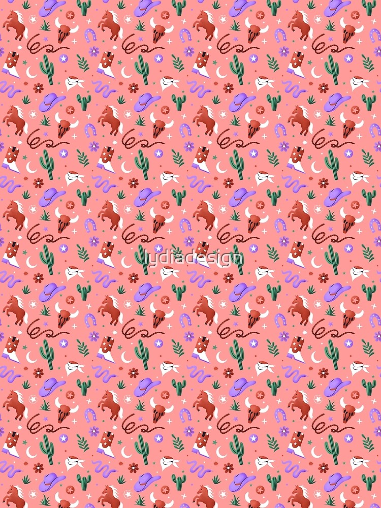 Western Cowboy Desert Vibe Pattern by lydiadesign