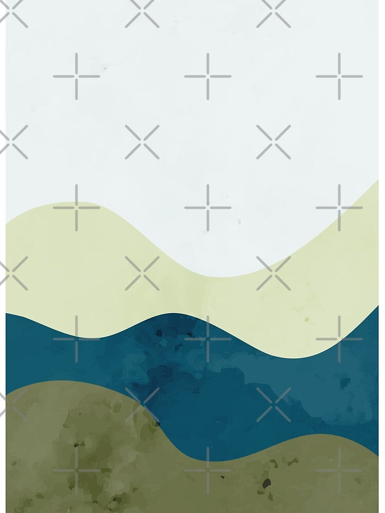 Modern Minimalist, Abstract Landscape Set by SerenaMinimal
