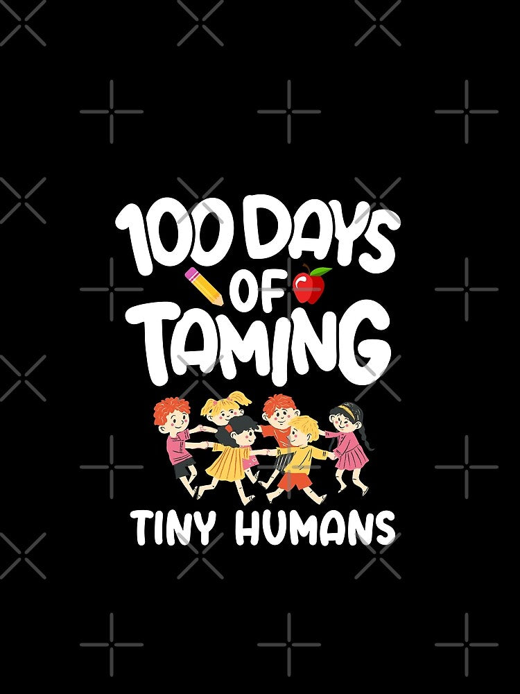 Happy 100th Day Of School Teacher Taming Tiny humans - Teacher 100th Day of School Student 100 Days of School Gamer by ohmier