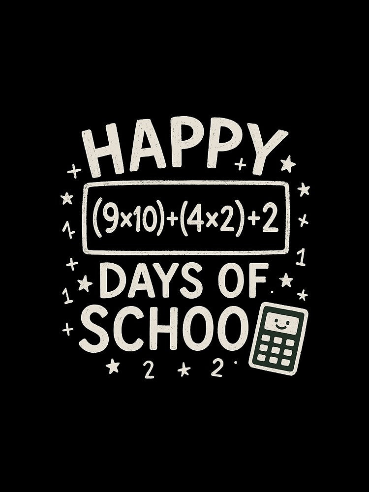 Happy 100 Days of School Math Nerd Equation by RyuEssence