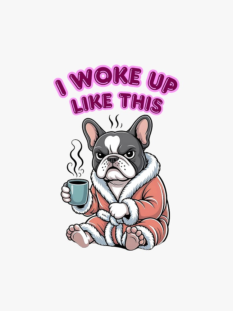 I Woke Up Like This French Bulldog Coffee Gift by BlizzStyle