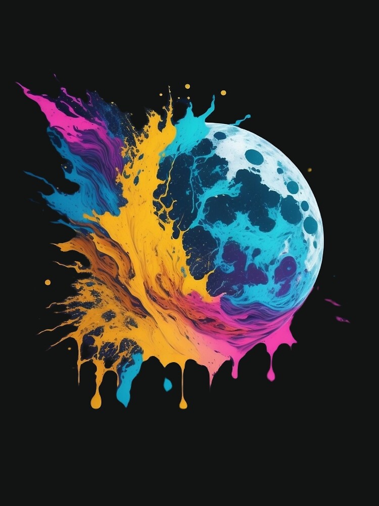 beautiful colorful blue moon of water by CrisFer1