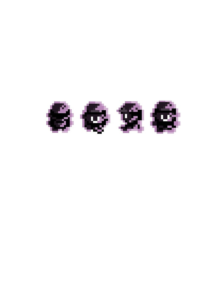 Red and Friends (Ghost version) - Gameboy Character - Retro pixel art by ItsRetro90s