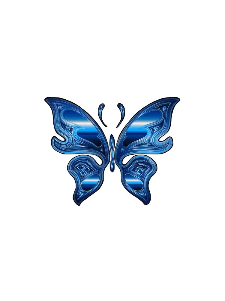Blue Chrome Butterfly by lunatiris