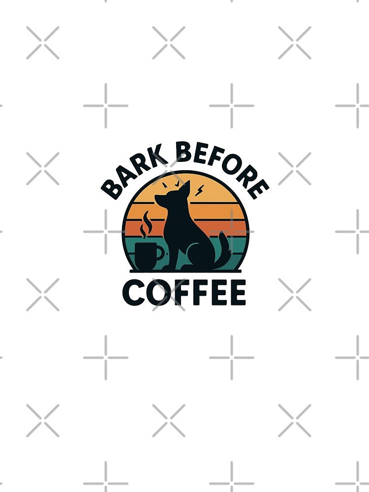 Bark Before Coffee Retro Dog Art by The Bark Side