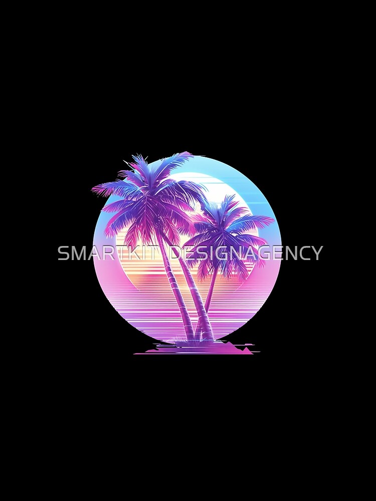 Retro 80s Neon Palm Art by SMARTKIT  DESIGNAGENCY