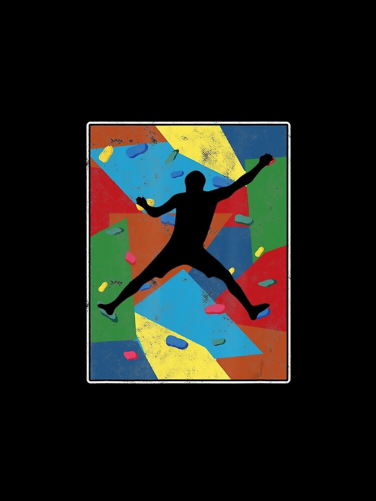 Retro Bouldering Mountaineer Mountain Climber Rock Climbing by Jutisi
