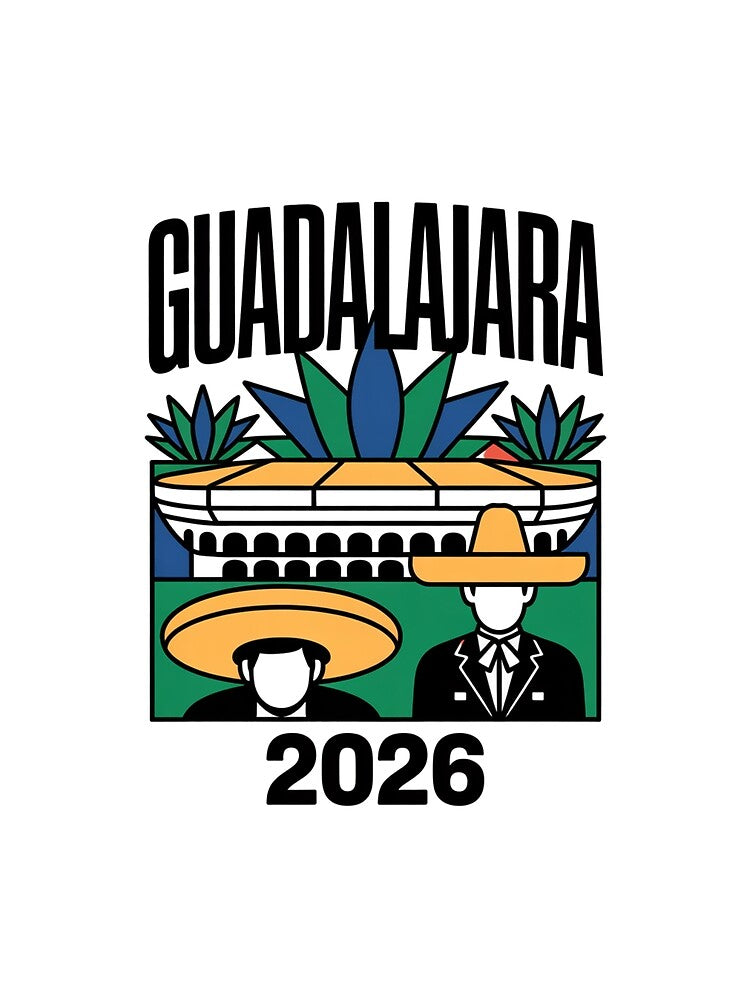 Guadalajara 2026  Mexico Football Soccer Souvenir T-Shirt V12 by DarylWelsh2024