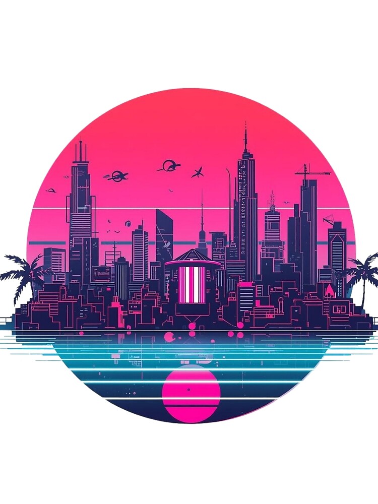 Neon Cyberpunk City – Futuristic Night Illustration by catcurio