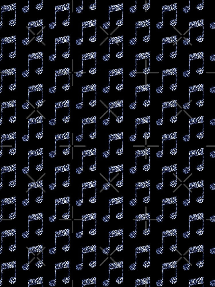 Harmonic Blue Tie-Dye Music Note Art by Zakrytos ★★★★★