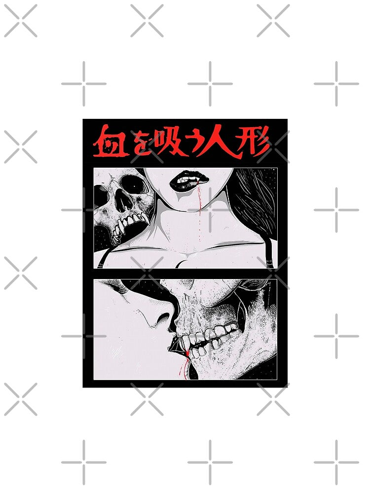 Vampire Love Skull Face Japanese Style by OWLvision33