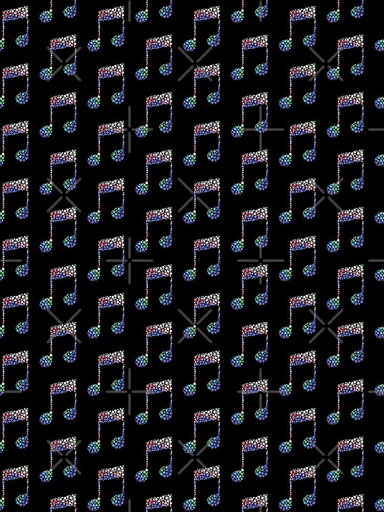 Harmonic Tie-Dye Music Note Fusion Art by Zakrytos ★★★★★
