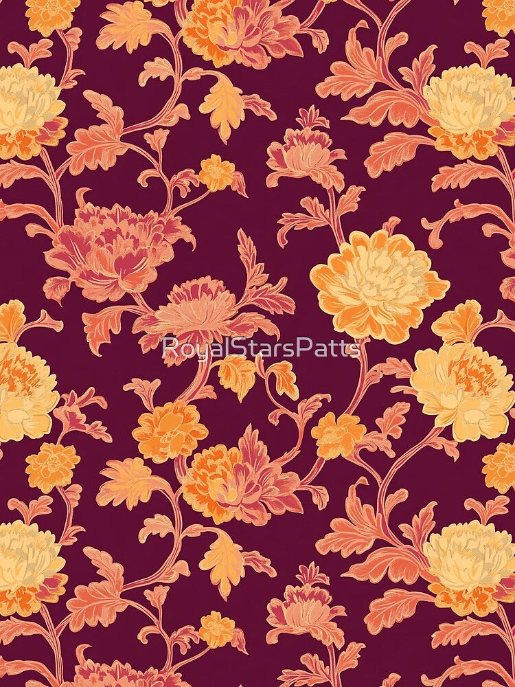 Radiant Victorian Garden  - Retro Flower Floral   - Mother'S Day Gift Ideas by RoyalStarsPatts