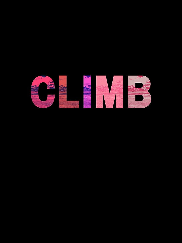 CLIMB Mountains. Rock Climbing by Boulder Design Co