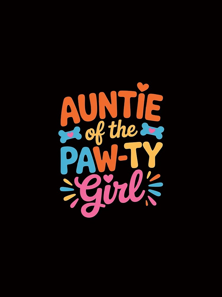 Auntie Of The Birthday Girl Dog Paw Family Matching Party by BotboutiquePre