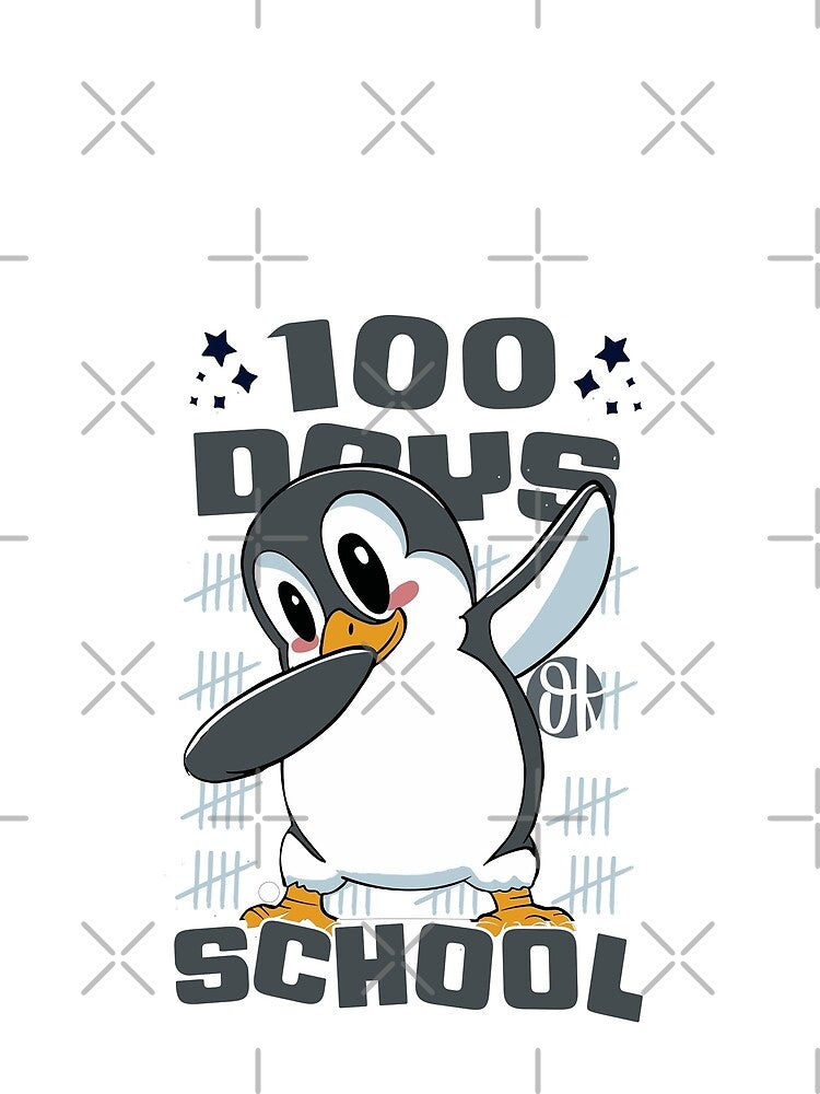 100 Days of school featuring a Dabbing Penguin #1 by XYDstore