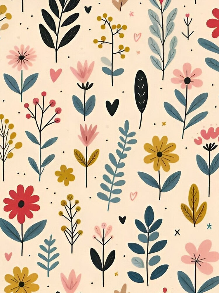 Whimsical Hand-Drawn Floral Pattern by InsightA
