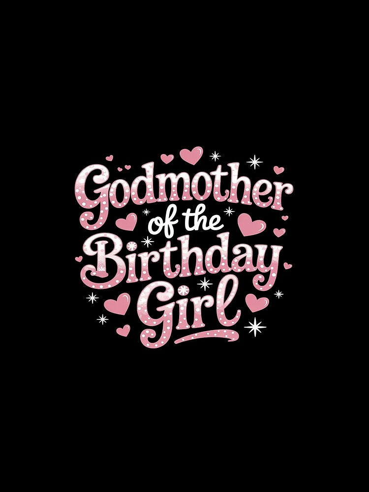 Godmother Of The Birthday Pink Girl Matching Family by VerseFarm