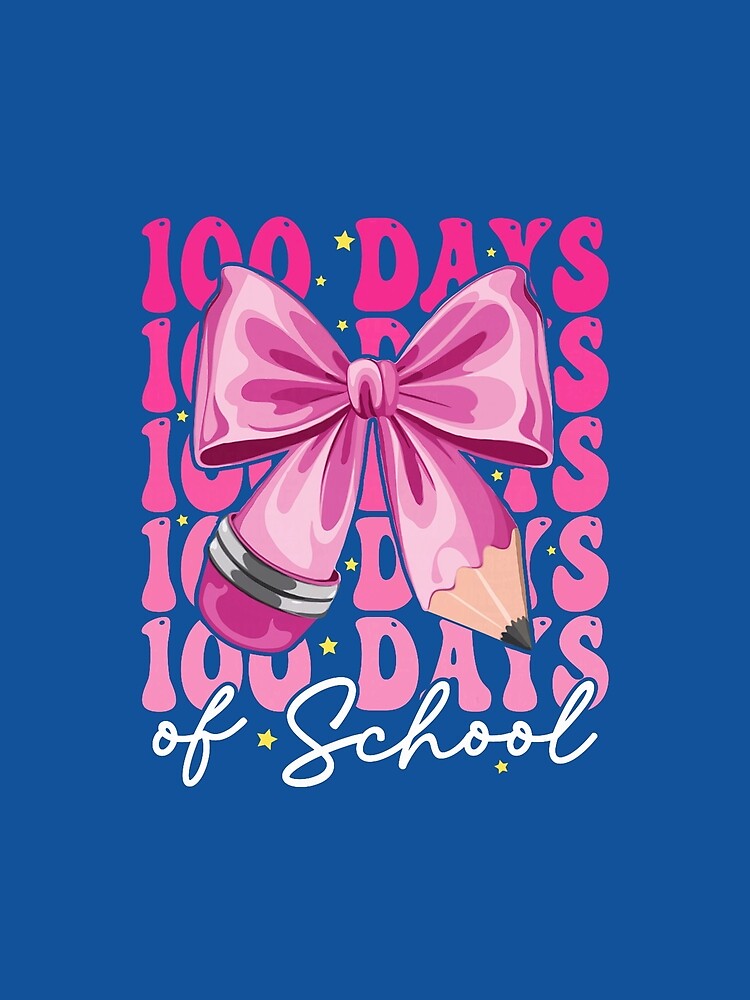 100 Days of School Girls Coquette Bow 100th Day of School by KevinorNorris