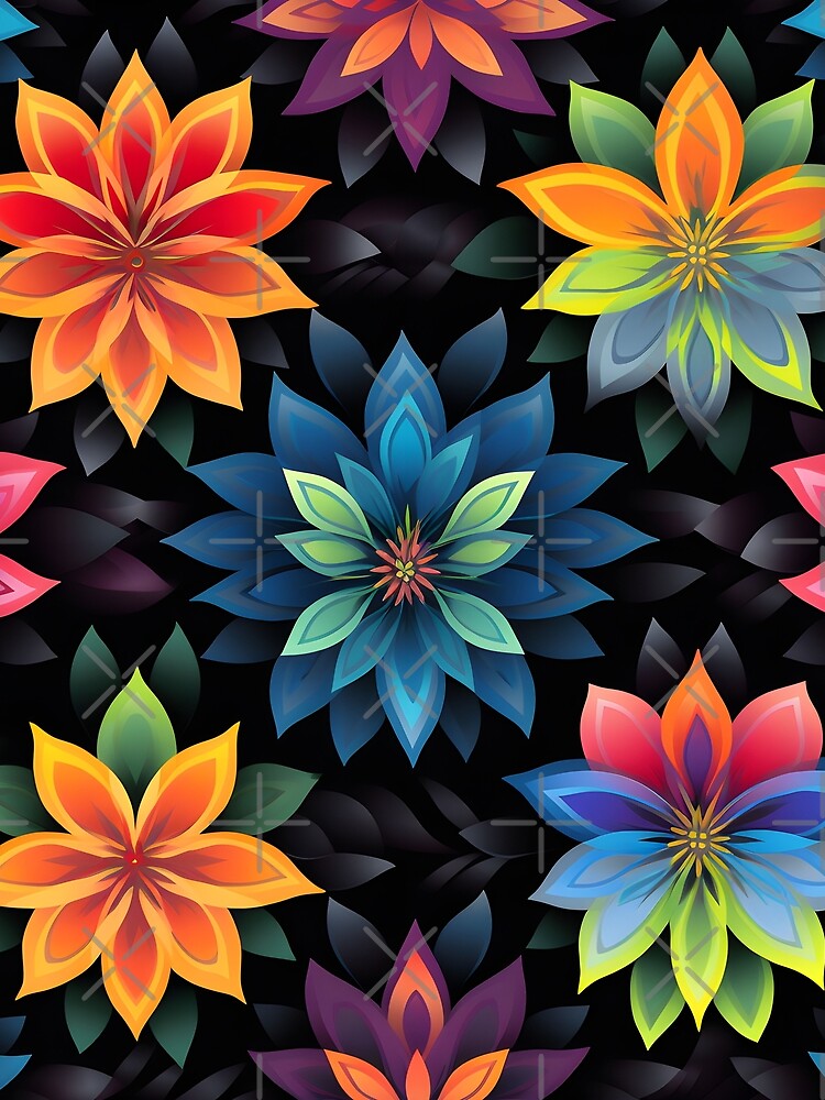 Lotus Bloom Kaleidoscope Pattern by inkArtistryfine