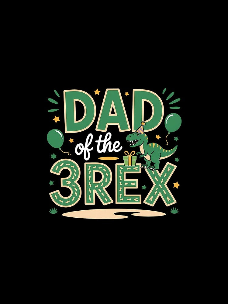 Dad Of The Three Rex Birthday Dinosaur Family Matching by papertaless