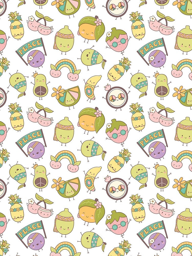 Hippie Fruits Pattern by TakaTatu